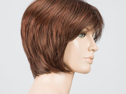 Peluca Beam de Ellen Wille, color Hotchocolate Rooted, vista lateral en maniquí