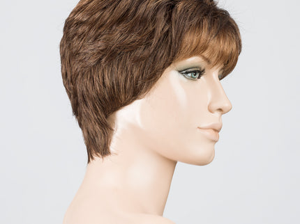Peluca Mia Mono de Ellen Wille, color Chocolate Mix, vista lateral en maniquí