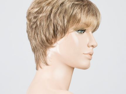Peluca Mia Mono de Ellen Wille, color Sand Mix, vista lateral en maniquí