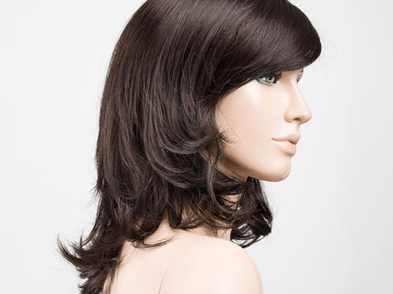 Peluca Ocean Mono Part de Ellen Wille, color Espresso Mix, vista lateral en maniquí