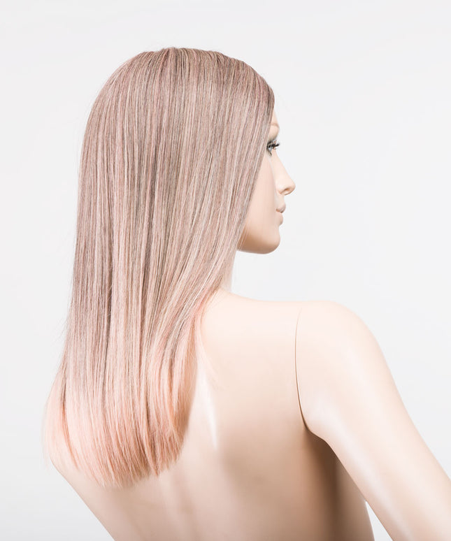 Peluca Sleek Mono Part de Ellen Wille, color Powderblonde Tipped, vista lateral en maniquí