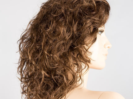 Peluca Storyville de Ellen Wille, color Chocolate Rooted, vista lateral en maniquí