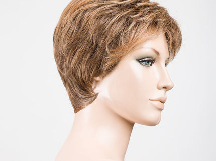 Peluca Sun Mono de Ellen Wille, color Mocca Rooted, vista lateral en maniquí