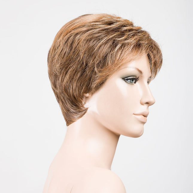 Peluca Sun Mono de Ellen Wille, color Mocca Rooted, vista lateral en maniquí