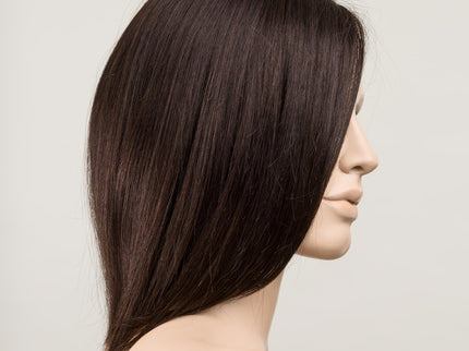 Peluca Supreme Plus Deluxe de Ellen Wille, color Espresso Mix, vista lateral en maniquí