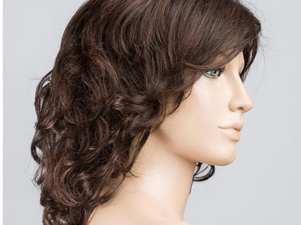 Peluca Cat de Ellen Wille, color Darkchocolate Mix, vista lateral en maniquí