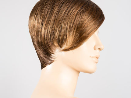 Peluca Disc Mono Part de Ellen Wille, color Chocolate Mix, vista lateral en maniquí