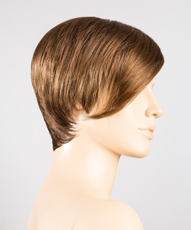 Peluca Disc Mono Part de Ellen Wille, color Chocolate Mix, vista lateral en maniquí