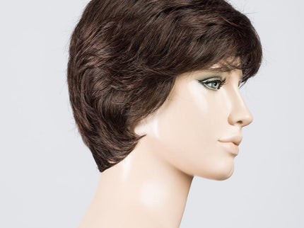 Peluca Estate Mono de Ellen Wille, color Darkchocolate Mix, vista lateral en maniquí