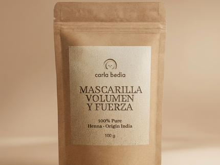 Barro Mascarilla Volumen y Fuerza Carla Bedia – Tinte Natural para Cubrir Canas