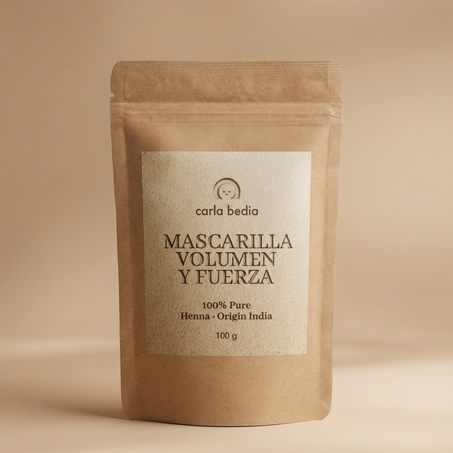 Barro Mascarilla Volumen y Fuerza Carla Bedia – Tinte Natural para Cubrir Canas