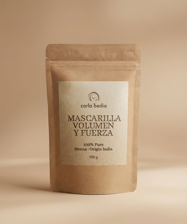 Barro Mascarilla Volumen y Fuerza Carla Bedia – Tinte Natural para Cubrir Canas