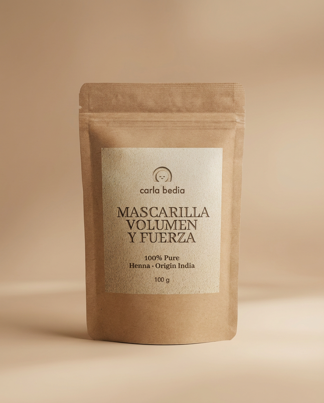 Barro Mascarilla Volumen y Fuerza Carla Bedia – Tinte Natural para Cubrir Canas