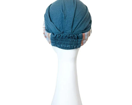 Pañuelo Oncológico ELEGANCE MEDITERRANEO ACERO | Carebell