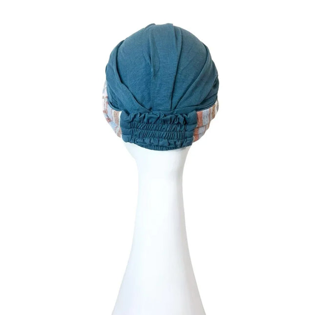 Pañuelo Oncológico ELEGANCE MEDITERRANEO ACERO | Carebell