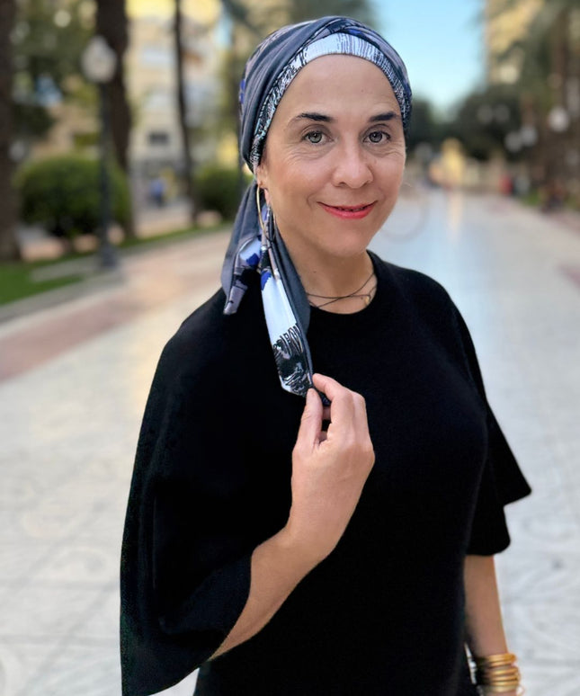 Pañuelo oncológico Zoe Bambú Mistral Carla Bedia — fotografía 1