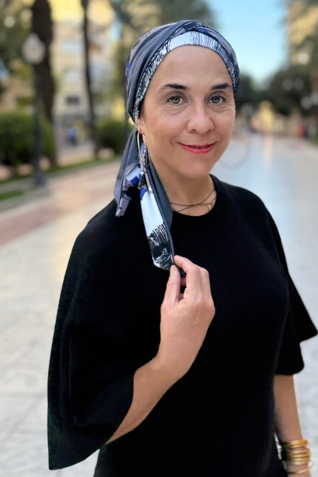 Pañuelo oncológico Zoe Bambú Mistral Carla Bedia — fotografía 1