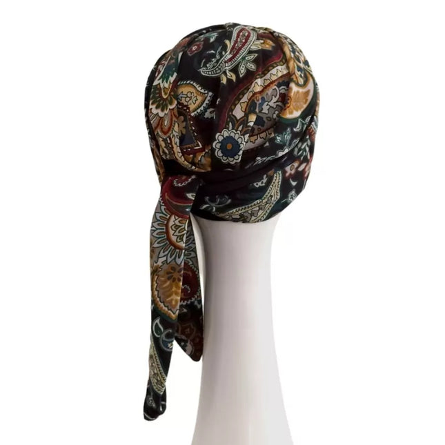 Pañuelo Oncológico SMOOTH BLACK CACHEMIRE | Carebell