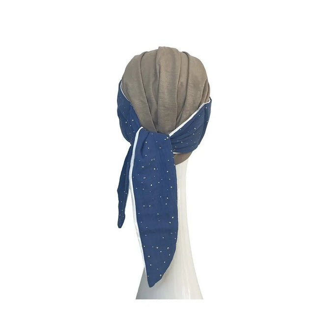 Pañuelo Oncológico SMOOTH BLUE GOLD | Carebell