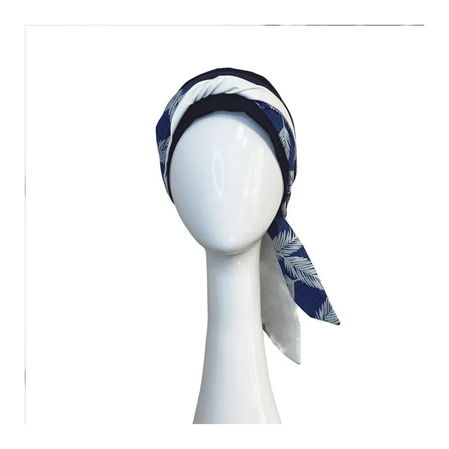 Pañuelo Oncológico SMOOTH DENIM PALMS | Carebell