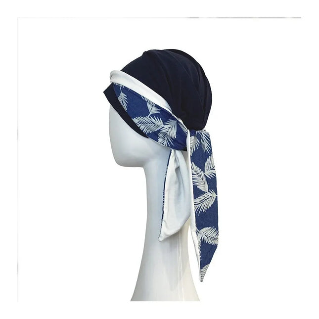 Pañuelo Oncológico SMOOTH DENIM PALMS | Carebell
