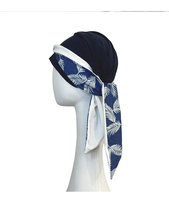 Pañuelo Oncológico SMOOTH DENIM PALMS | Carebell