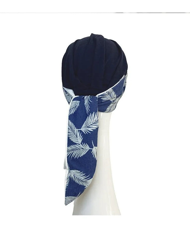 Pañuelo Oncológico SMOOTH DENIM PALMS | Carebell
