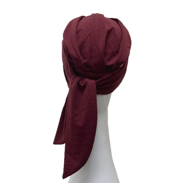 Pañuelo Oncológico SMOOTH IKAT BURDEOS | Carebell