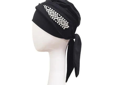 Pañuelo Oncológico SMOOTH IKAT NEGRO | Carebell