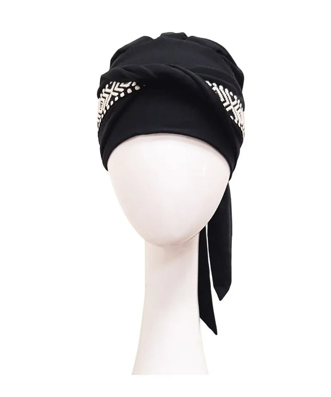 Pañuelo Oncológico SMOOTH IKAT NEGRO | Carebell