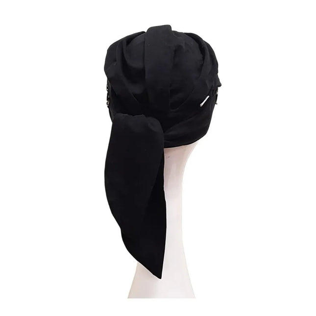 Pañuelo Oncológico SMOOTH IKAT NEGRO | Carebell