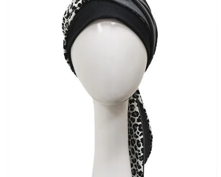 Pañuelo Oncológico SMOOTH LEOPARD GREY | Carebell