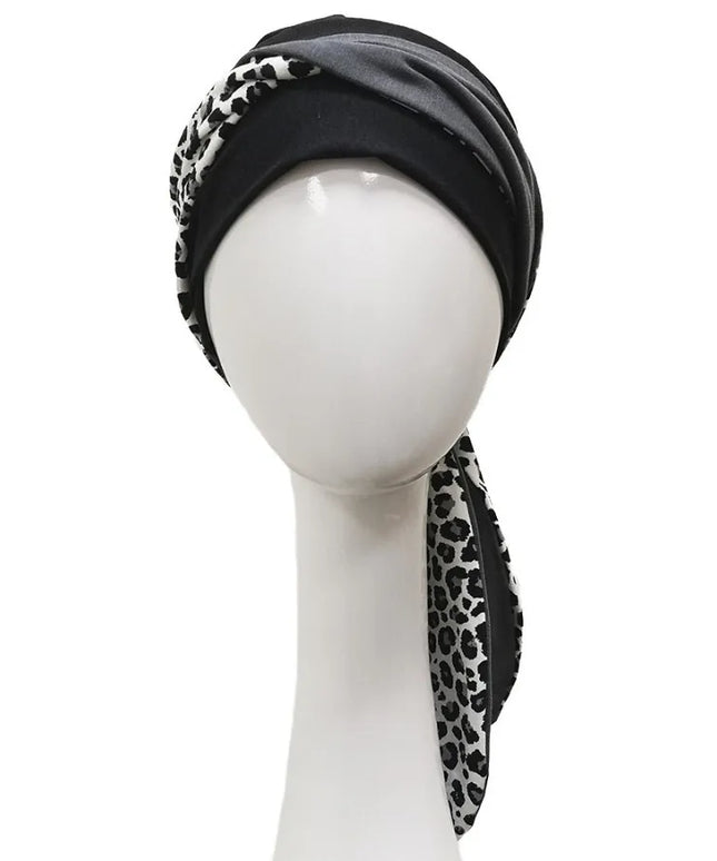 Pañuelo Oncológico SMOOTH LEOPARD GREY | Carebell