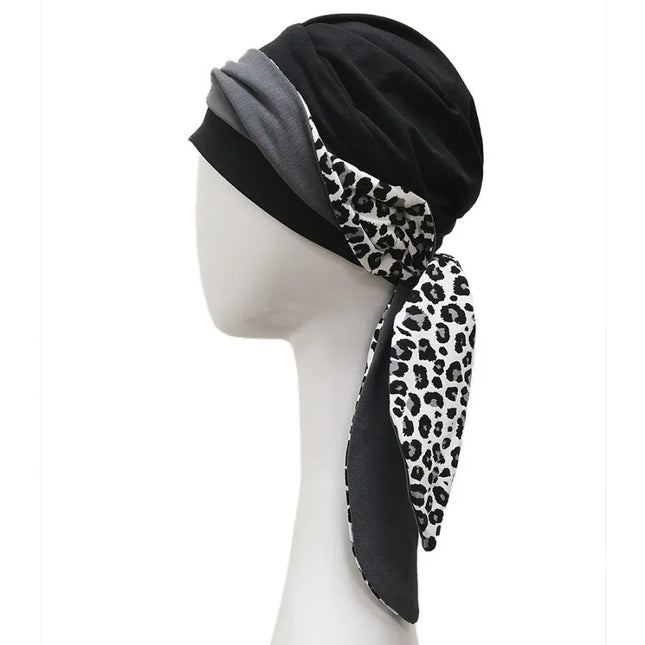 Pañuelo Oncológico SMOOTH LEOPARD GREY | Carebell