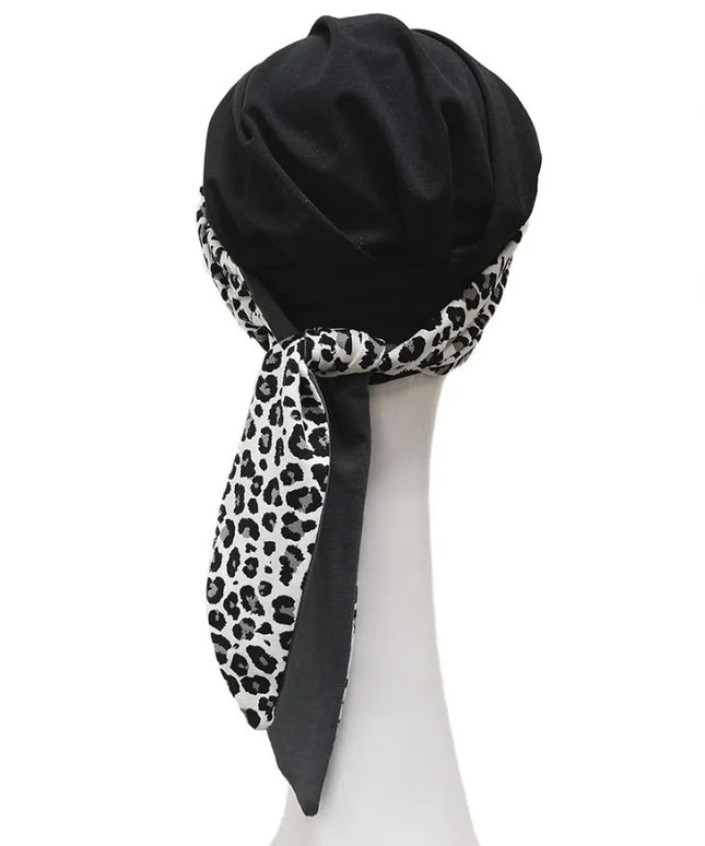 Pañuelo Oncológico SMOOTH LEOPARD GREY | Carebell