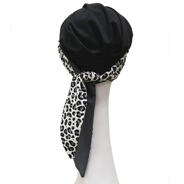 Pañuelo Oncológico SMOOTH LEOPARD GREY | Carebell