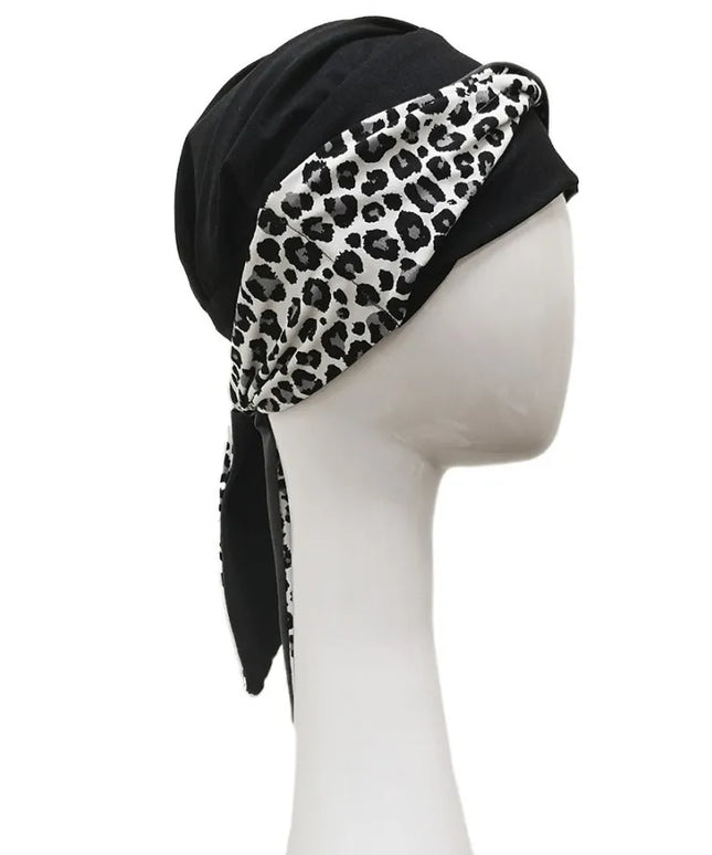 Pañuelo Oncológico SMOOTH LEOPARD GREY | Carebell