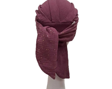 Pañuelo Oncológico SMOOTH MALVA GOLD | Carebell