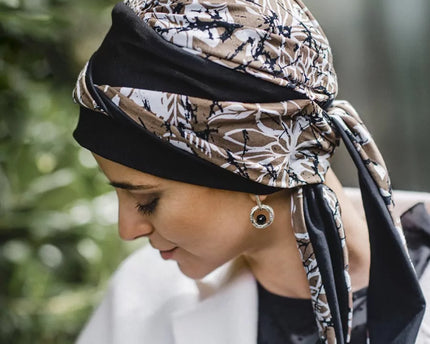 Pañuelo Oncológico SMOOTH PAINT FLOWERS | Carebell