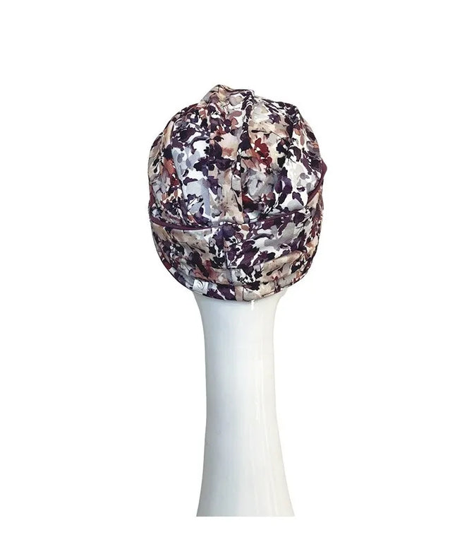 Pañuelo Oncológico CONFORT MALVA FLORES | Carebell