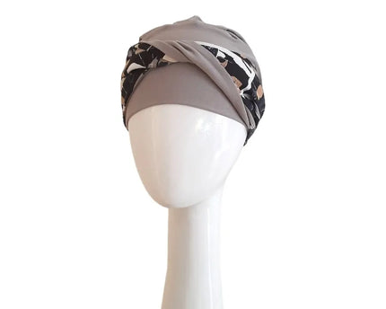 Pañuelo Oncológico ELEGANCE BLACK ABSTRACT | Carebell