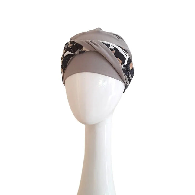 Pañuelo Oncológico ELEGANCE BLACK ABSTRACT | Carebell