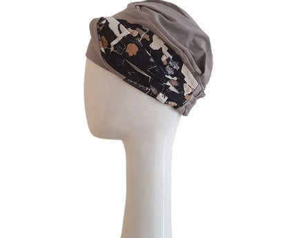 Pañuelo Oncológico ELEGANCE BLACK ABSTRACT | Carebell