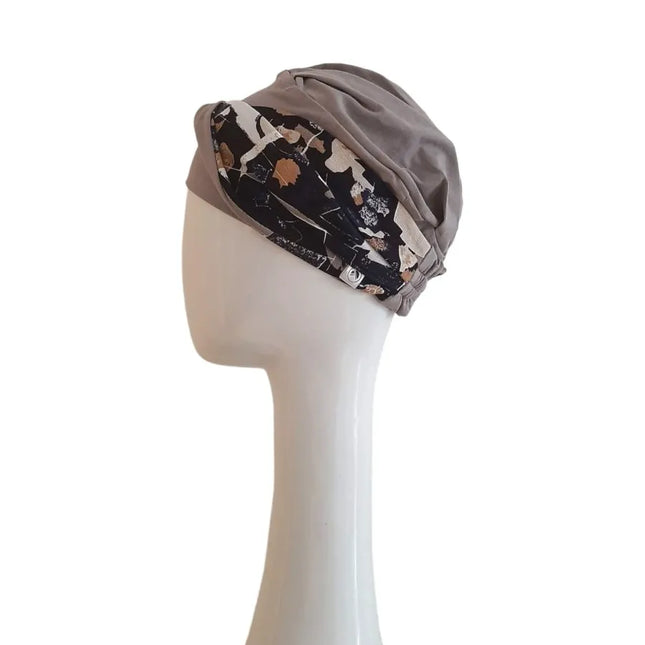 Pañuelo Oncológico ELEGANCE BLACK ABSTRACT | Carebell