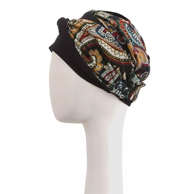 Pañuelo Oncológico ELEGANCE BLACK CACHEMIRA | Carebell