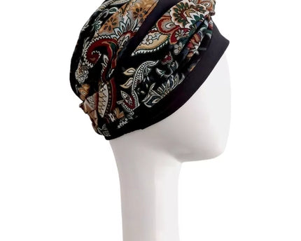 Pañuelo Oncológico ELEGANCE BLACK CACHEMIRA | Carebell
