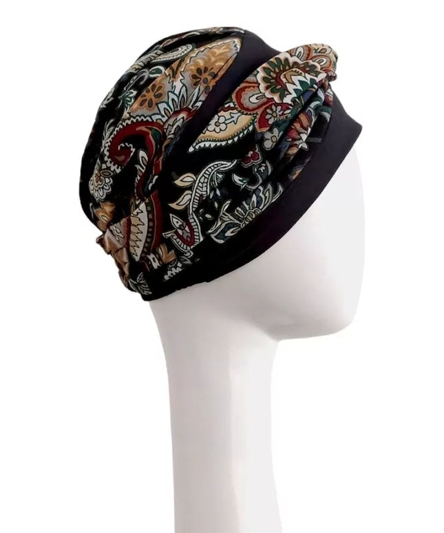 Pañuelo Oncológico ELEGANCE BLACK CACHEMIRA | Carebell