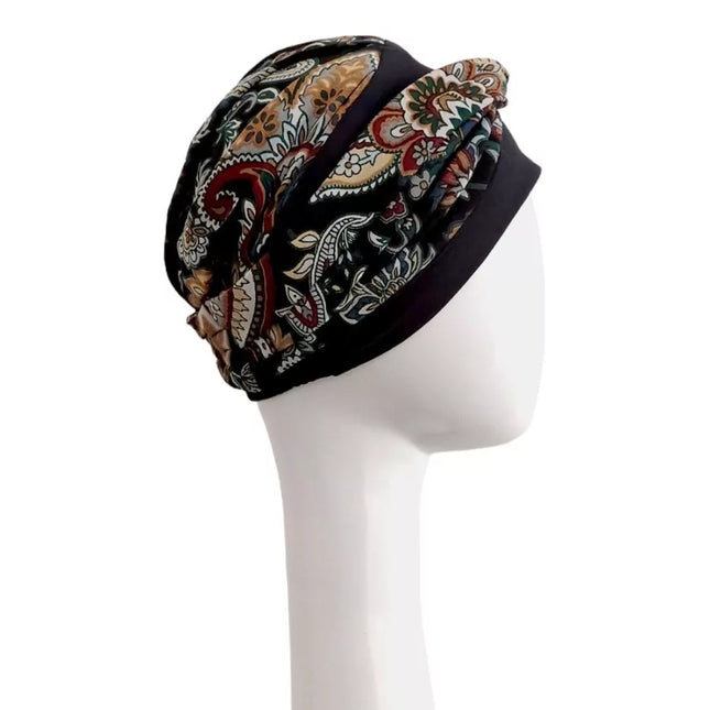 Pañuelo Oncológico ELEGANCE BLACK CACHEMIRA | Carebell