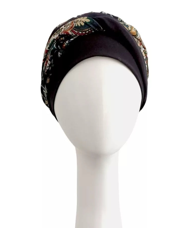 Pañuelo Oncológico ELEGANCE BLACK CACHEMIRA | Carebell