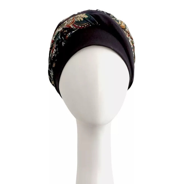 Pañuelo Oncológico ELEGANCE BLACK CACHEMIRA | Carebell